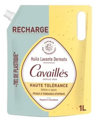 Cavaillès Huile Lavante Dermato Haute Tolérance Éco Recharge de 1 Litre