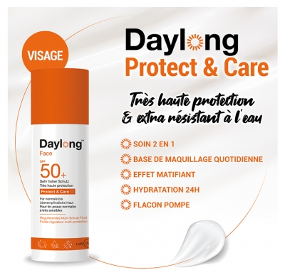 Daylong Face Protect & Care Fluide Régulateur Multi Protection SPF 50 + 50 ML