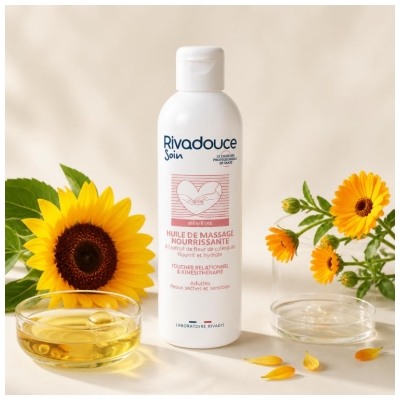 Rivadouce Soins Bien-Être Huile de Massage Nourrissante 250 ml