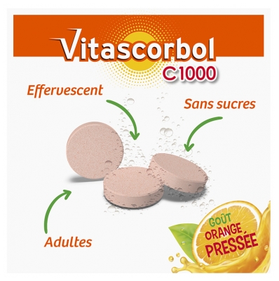 Vitascorbol C1000 20 Comprimés Effervescents