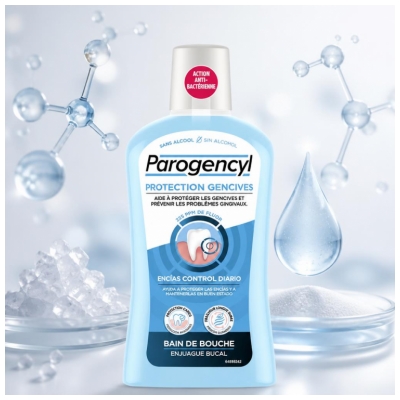 Parogencyl Bain de Bouche Protection Gencives Sans Alcool 500 ml