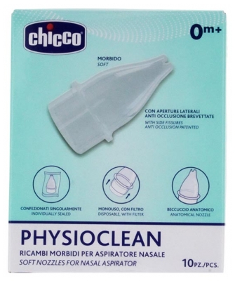 Chicco PhysioClean Aspirateur Nasal Dès la Naissance 10 Recharges