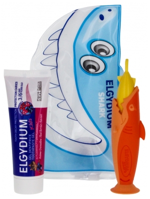 Trousse de voyage dentaire pour enfant de 3 à 6 ans - Couleur : Orange/Jaune
