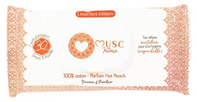 Musc Intime Lingettes Intimes Hot Peach 30 Unités
