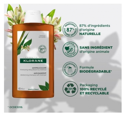 Klorane Antipelliculaire Shampoing Traitant et Rééquilibrant 400 ml