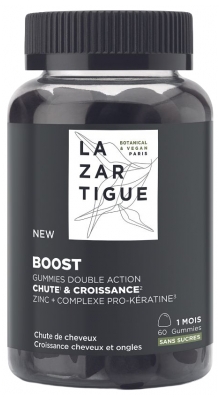 Lazartigue Boost 60 Gummies Complément Alimentaire Croissance Cheveux