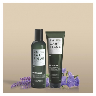 Lazartigue Neutralize Shampoing Violet Déjaunissant Cheveux Blancs et Blonds 250 ml