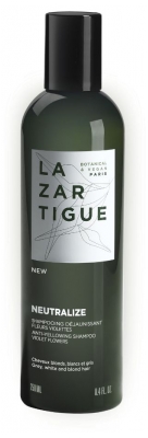 Lazartigue Neutralize Shampoing Violet Déjaunissant Cheveux Blancs et Blonds 250 ml