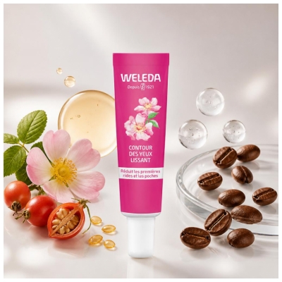 Weleda Contour des Yeux Lissant Rose de Musquée et Thé Blanc 12 ML