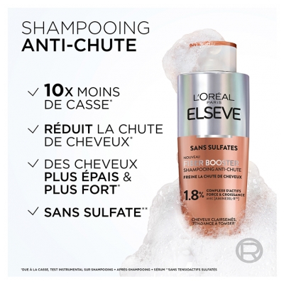 L'Oréal Paris Elseve Fiber Booster Shampoing Anti-Chute Force et Croissance 102 ml