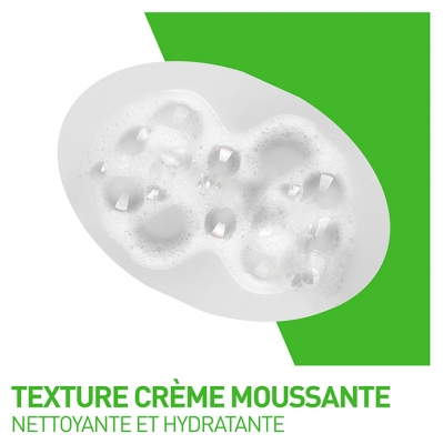 CeraVe Crème Moussante Nettoyante Hydratante Visage Peaux Normales à Sèches 236 ml