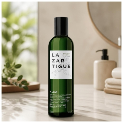 Lazartigue Clear Shampoing pour Cuir Chevelu Gras Anti-Pelliculaire 250 ml