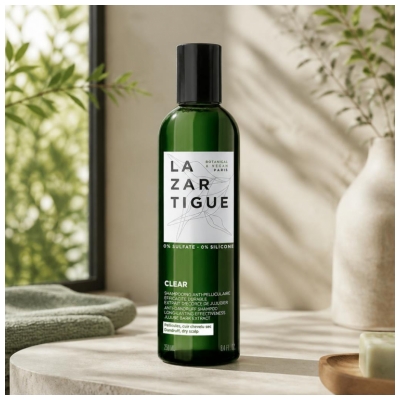 Lazartigue Clear Shampoing pour Cuir Chevelu Sec Anti-Pelliculaire 250 ml