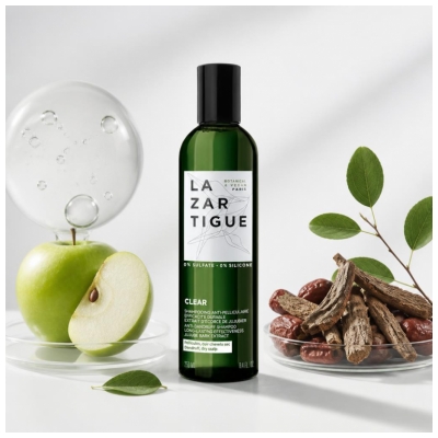 Lazartigue Clear Shampoing pour Cuir Chevelu Sec Anti-Pelliculaire 250 ml