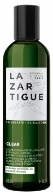 Lazartigue Clear Shampoing pour Cuir Chevelu Sec Anti-Pelliculaire 250 ml