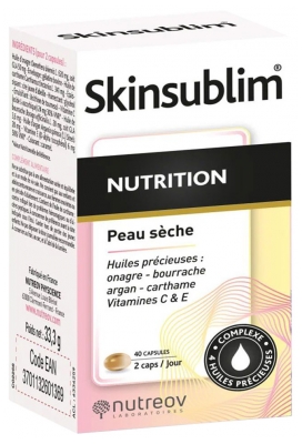 Nutreov Skinsublim Nutrition Peaux Sèches 40 Capsules