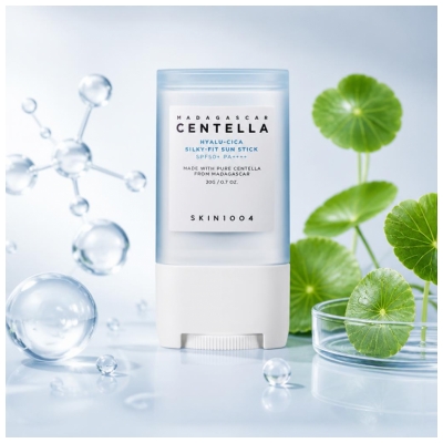 Skin1004 Madagascar Centella Hyalu-Cica Stick Solaire Soyeux SPF50+ 20 g
