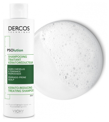 Vichy Dercos PSOlution Shampoing Traitant Kératoréducteur pour les Cuirs Chevelus à Tendance Psoriasique 200 ml