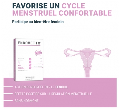 Densmore Endometix Cycle Mebnstruel Apaisé 60 Capsules Végétales