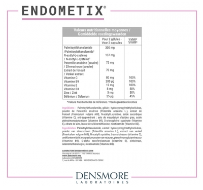 Densmore Endometix Cycle Mebnstruel Apaisé 60 Capsules Végétales