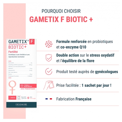 Densmore Gametix F Biotic+ Fertilité 30 Unités
