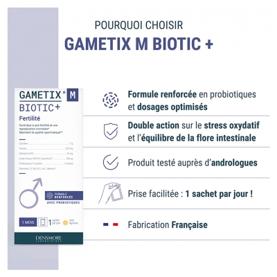 Densmore Gametix M Biotic+ Fertilité 30 Unités