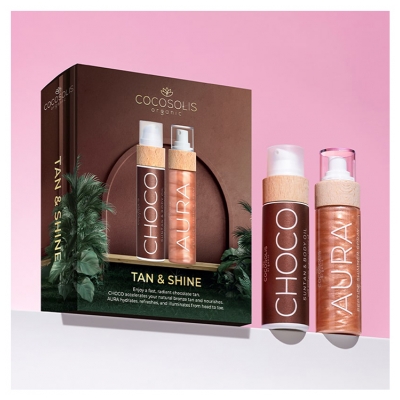 Cocosolis Huile Sublimatrice Parfumée Choco 110 ml + Aura Spray Peptide Brillance 100 ml
