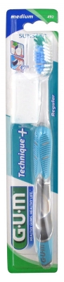 Gum Brosse à Dents Technique®+ Médium Normale - Couleur : Bleu
