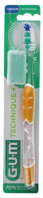 Gum Brosse à Dents Technique®+ Médium Normale - Couleur : Jaune Moutarde