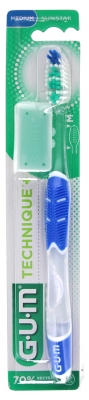 Gum Brosse à Dents Technique®+ Médium Normale - Couleur : Bleu Foncé