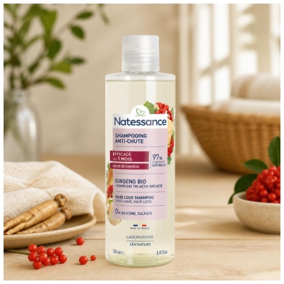 Natessance Shampoing Anti-Chute Ginseng & Complexe Tri-Actif 250 ml