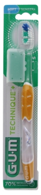 GUM TechNIQUE + Brosse à Dents Soft 491 - Couleur : Jaune 2