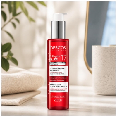 Vichy Dercos Collagen Filler 17 Traitement Ultra-Réparateur Cuir Chevelu Sensibles 150 ml