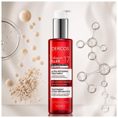 Vichy Dercos Collagen Filler 17 Traitement Ultra-Réparateur Cuir Chevelu Sensibles 150 ml