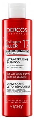 Vichy Dercos Collagen Filler 17 Shampoing Ultra-Réparateur Cuir Chevelu Sensible 200 ml