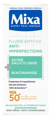 Mixa Fluide Anti-Imperfections Anti-UV SPF50+ 40 ml