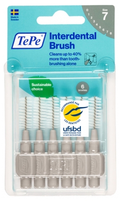 TePe Interdental Brush 6 Brossettes Interdentaires - Taille : 7