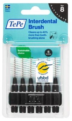 TePe Interdental Brush 6 Brossettes Interdentaires - Taille : 8