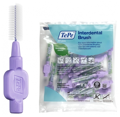 TePe Interdental Brush 20 Brossettes Interdentaires Extra-Souples - Taille : 6 : 1,1 mm