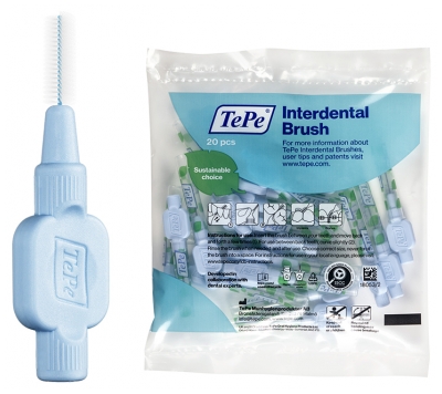 TePe Interdental Brush 20 Brossettes Interdentaires Extra-Souples - Taille : 3 : 0,6 mm