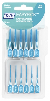 TePe Easypick Cure-Dents en Silicone 36 pièces - Taille : Taille M/L