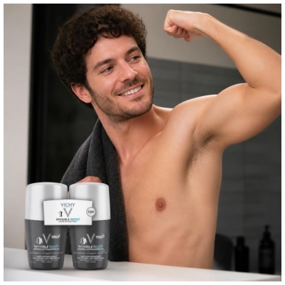Vichy Homme Déodorant Invisible Resist Dermo-Détranspirant 72H 2 x 50 ml