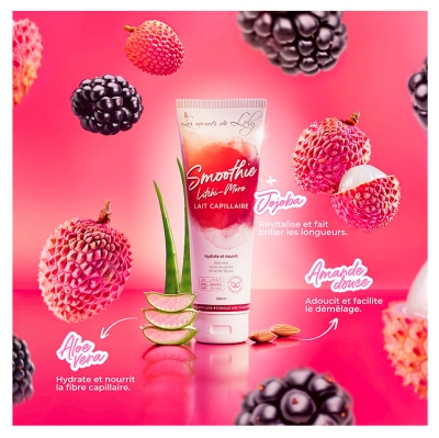 Les Secrets de Loly Smoothie Litchi-Mûre Lait Capillaire 250 ml