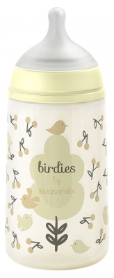Suavinex Birdies Biberon Tétine Symétrique M Débit Moyen 270 ml Dès 3 Mois
