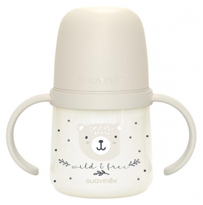 Suavinex Night & Day Biberon à Anses Bec Souple 150 ml Dès 6 Mois
