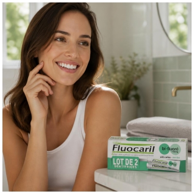 Fluocaril Dentifrice Menthe Bi-Fluoré 2 x 75 ml