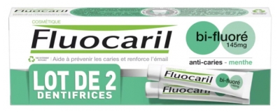 Fluocaril Dentifrice Menthe Bi-Fluoré 2 x 75 ml
