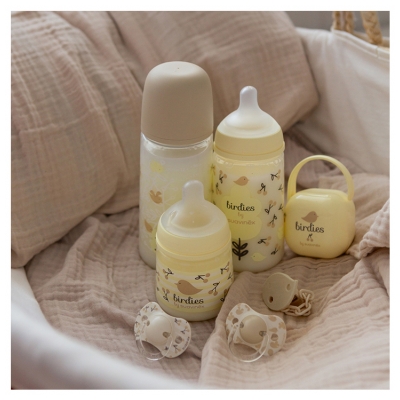 Suavinex Birdies Biberon Tétine Symétrique S Débit Lent 150 ml Dès 0 Mois