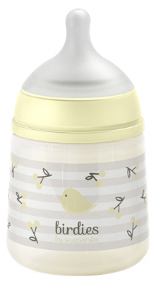 Suavinex Birdies Biberon Tétine Symétrique S Débit Lent 150 ml Dès 0 Mois