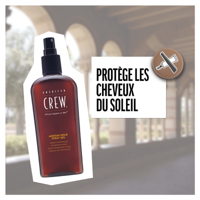 American Crew Medium Hold Spray Gel de Coiffage Fixation Moyenne 250 ml